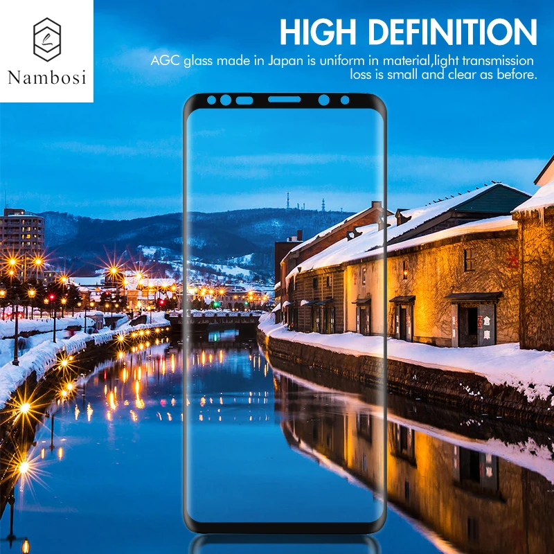 3D полное покрытие закаленное стекло для samsung galaxy note 8 9 Защита экрана двойное