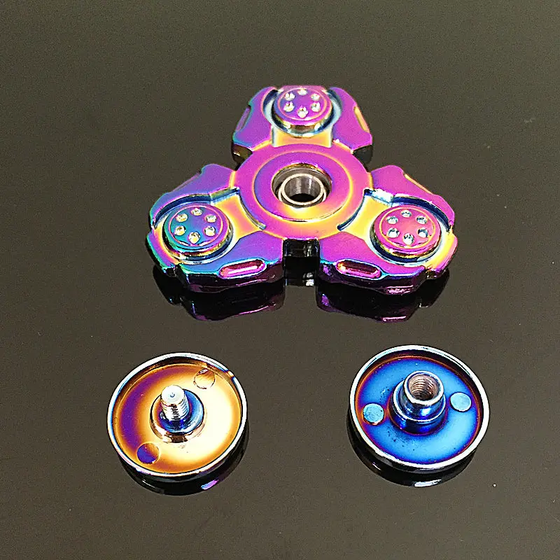 Треугольные русский ветер Непоседа Spinner Металлический Радужный Дракон палец