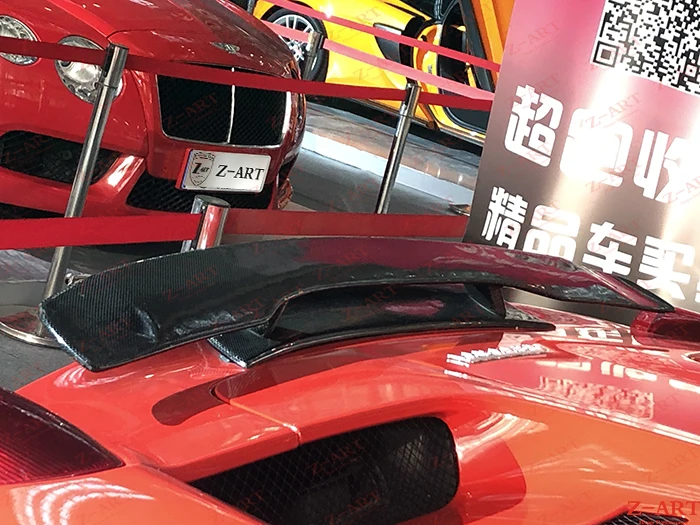 Z-ART полностью углеродного волокна заднее крыло для Ferrari 458 высокое качество углеродного волокна задний спойлер для Ferrari 458