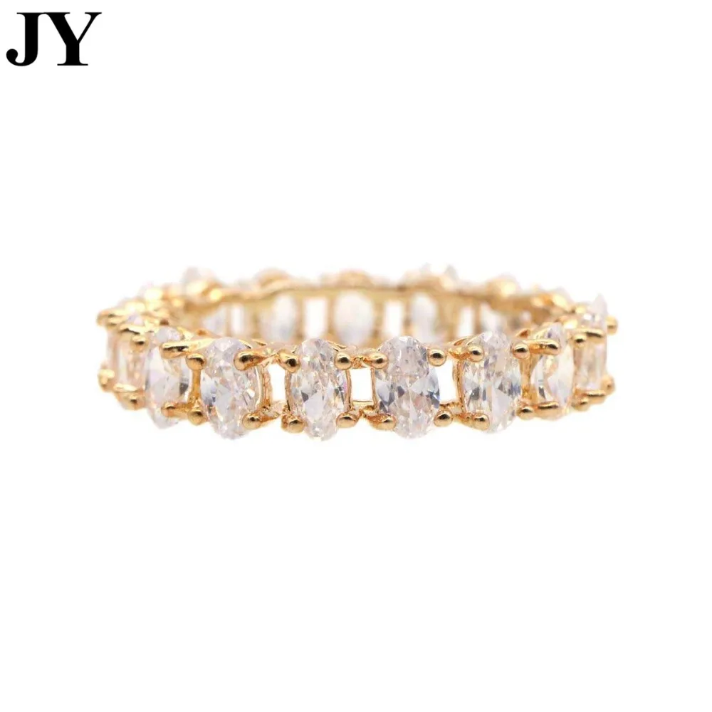 JY new fashion crystal round white zircon ring for women red jewelry simple elegant charm gift women's favorite | Украшения и