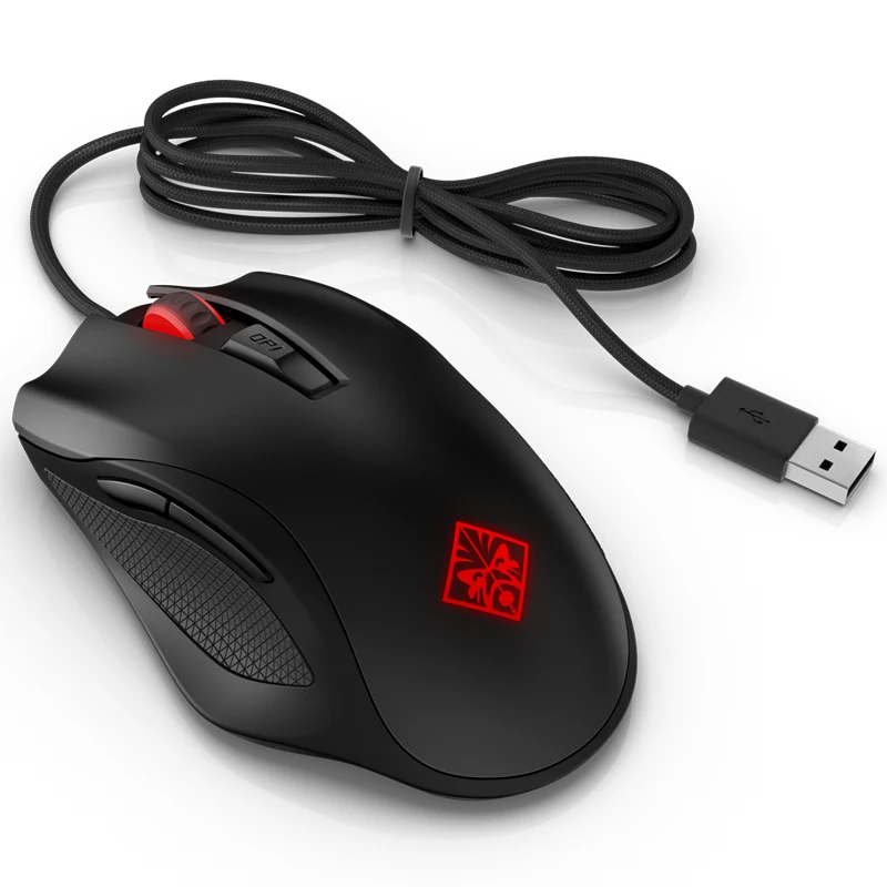 HP OMEN 600 Wired USB Optical Gaming Mouse*6 Buttons*12,000 DPI*12 Colors