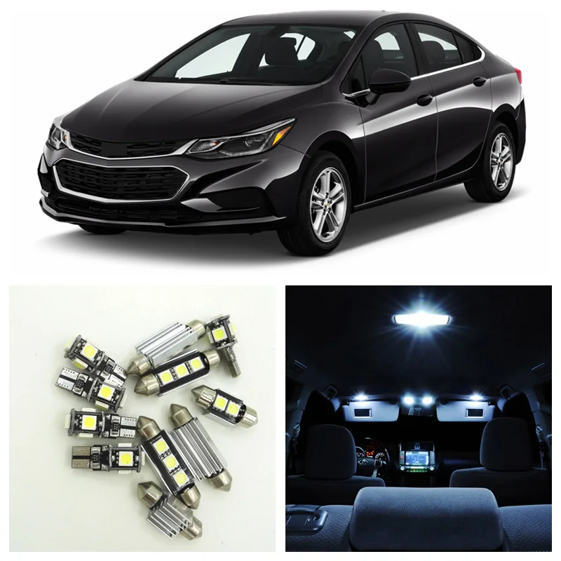 9 шт. белый лед синий светодиодный светильник лампы для 2016 2017 Chevy Chevrolet Cruze интерьер