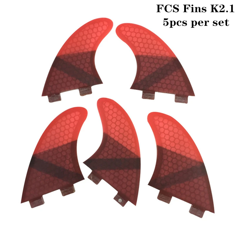 FCS K2.1 плавники для серфинга стекловолокно сотовые волокна плавник 5 в комплекте