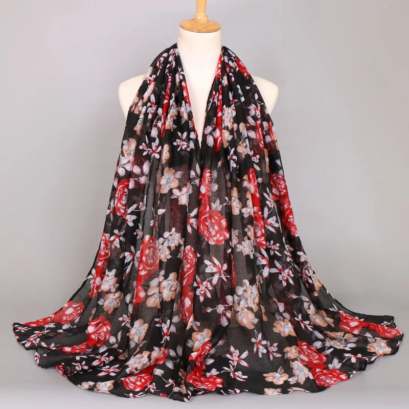2017 Новый дизайн женские шали Laven с цветочным принтом модный вискозный