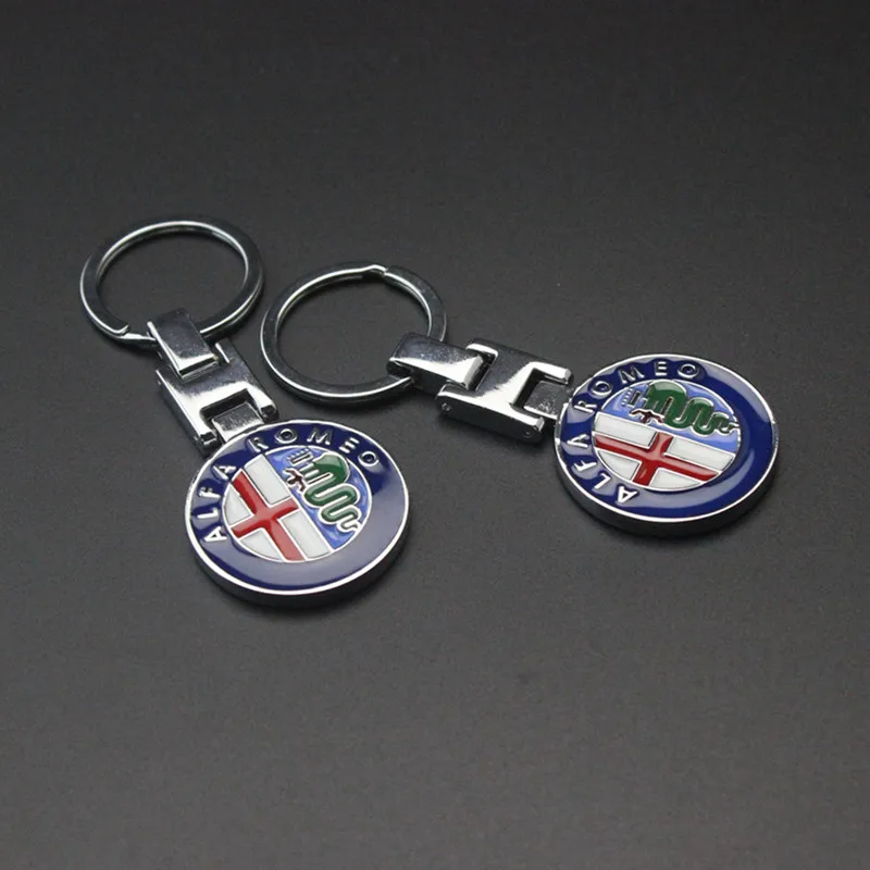 10PCS Fashion Metal Car Keychain Key Ring Chain Keyring For Alfa Romeo 159 147 156 Giulietta Mito GT Holder Styling | Автомобили и