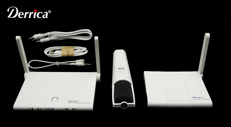 저렴한 무료 배송! Derrica OK-100 모바일 핸드폰 가라오케 마이크 무선 시스템, 탁상 및 핸드 헬드 듀얼 송신기 포함