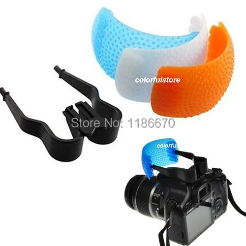 Бесплатная доставка 2 комплекта 3 цвета всплывающее рассеиватель для Canon EOS 1100D 1000D