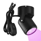 ANJOET 8W 15W Ultraviolet light LED Spotlight 110V 220V UV Fluorescent Bulb 395nm Black Light Violet Lamps prom Lighting