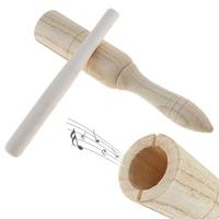 sound tube wooden crow kid children gift wood sounder portable musical toy percussion education instrument with stick