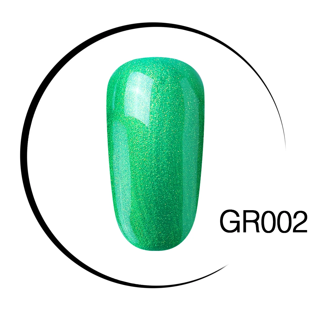 GR002 Elite99 Гель-лак для ногтей высокого качества для маникюра, салонов, 10 мл, зеленый цвет, отмачиваемый органический УФ-светодиодный Гель-лак для ногтей - Цвет: GR002