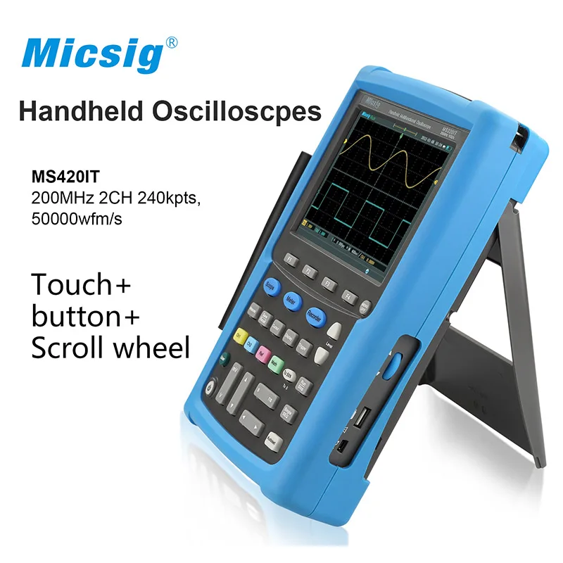 Micsig 100 мГц 200 2CH осциллограф ручной осциллографа цифровой виртуальный osciloscopio portátil
