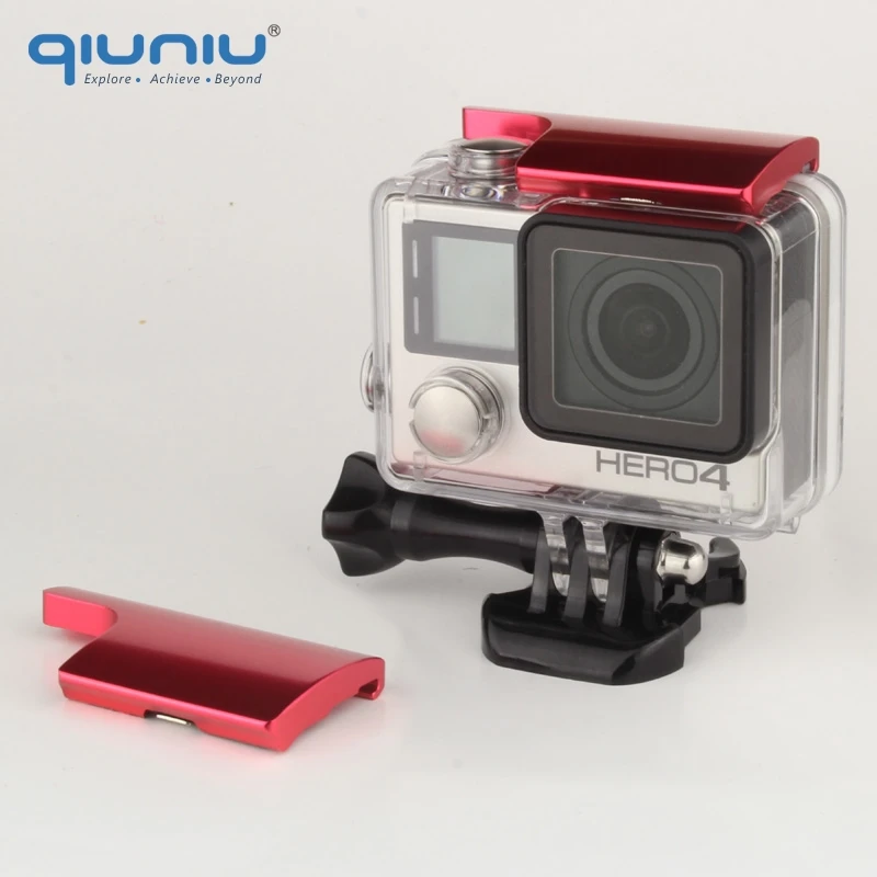 QIUNIU защелка с зажимом для задней двери ЧПУ алюминиевая GoPro Hero 3 + 4 корпус чехол