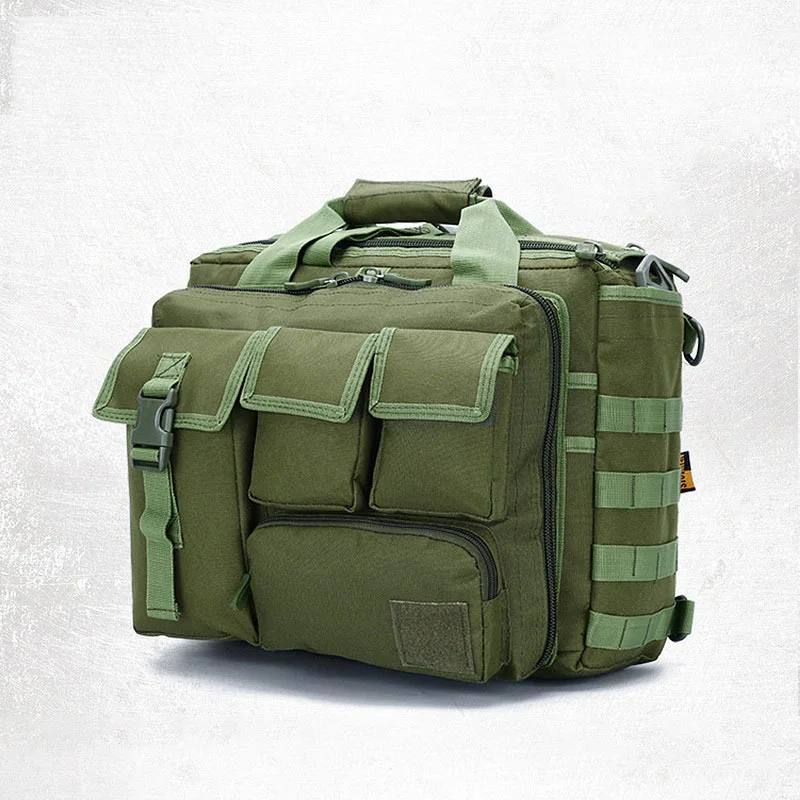 Army Green Мужская военная сумка-мессенджер для ноутбука, многофункциональный уличный Тактический портфель, сумка через плечо для компьютера, сумки для походов, школы, путешествий - Цвет: Army Green