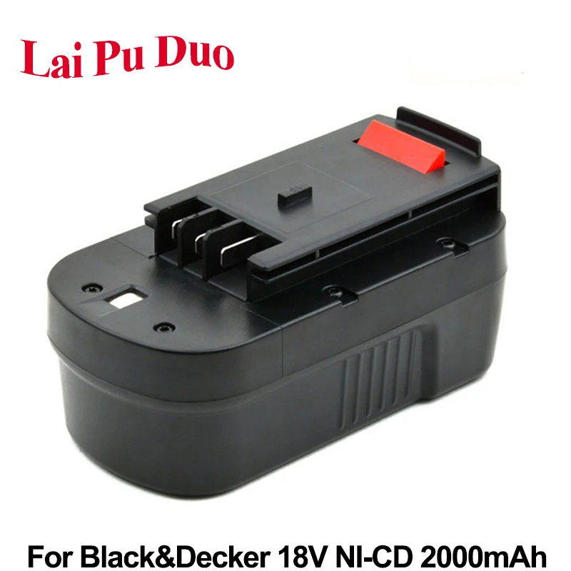 18 в 2000 мАч Ni CD Сменный аккумулятор для электроинструмента Black & Decker: A18 HPB18 FS180BX OPE