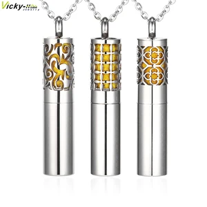 Колье-распылитель эфирных масел Vicky-Home, Ароматерапевтический диффузор, кулоны в бутылке, медальон и флакон, подвеска-ожерелье