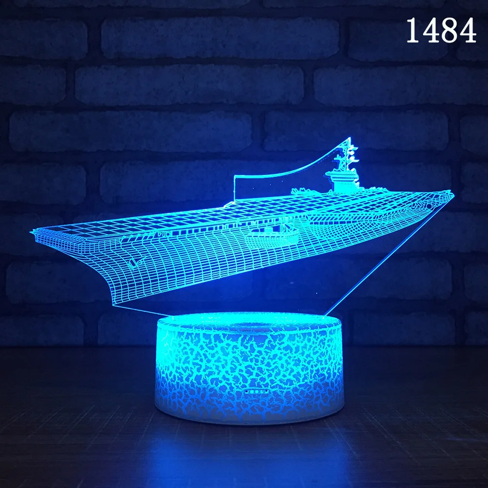 Производители прямые продажи 3d ночные светильники креативные парусные лодки
