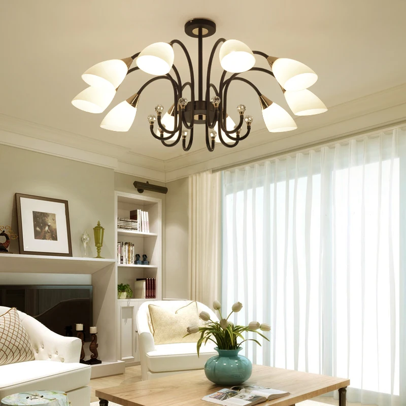 

Postmodern chandelier dining room pendant lamps bedroom suspension lighting living LED room fixtures hotel glass hanging lights