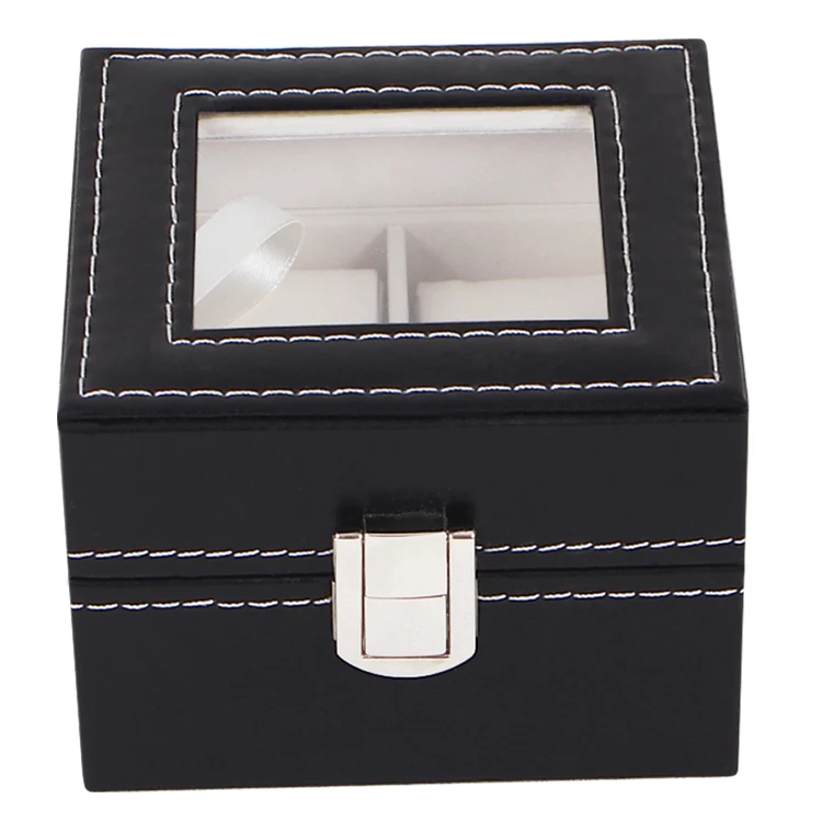 Кожаный ролик для часов 2 ячейки коробка хранения влюбленных ювелирных изделий