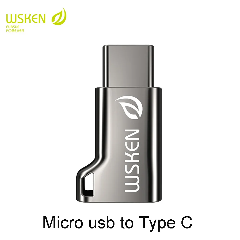 Black Wsken Micro USB для type C адаптер для USB C конвертер type-C Conneter Phone Для samsung Xiaomi Note 10 S10 Plus 9 8 - Цвет: Black
