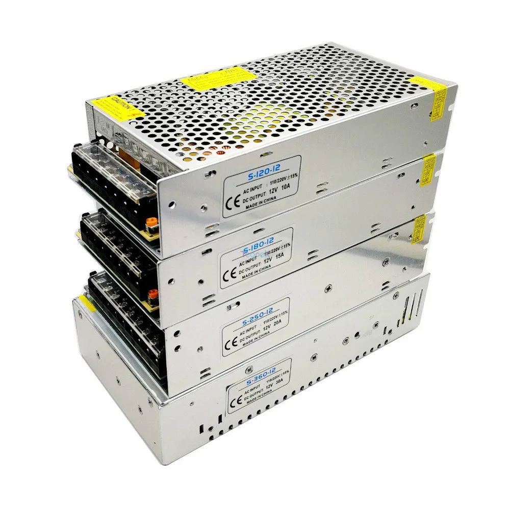 ESCAM AC 220V к DC 12 V 1A 2A 3A 5A 8.5A 10A 15A 20A 30A 40A 50A импульсный источник питания адаптер питания для камеры видеонаблюдения
