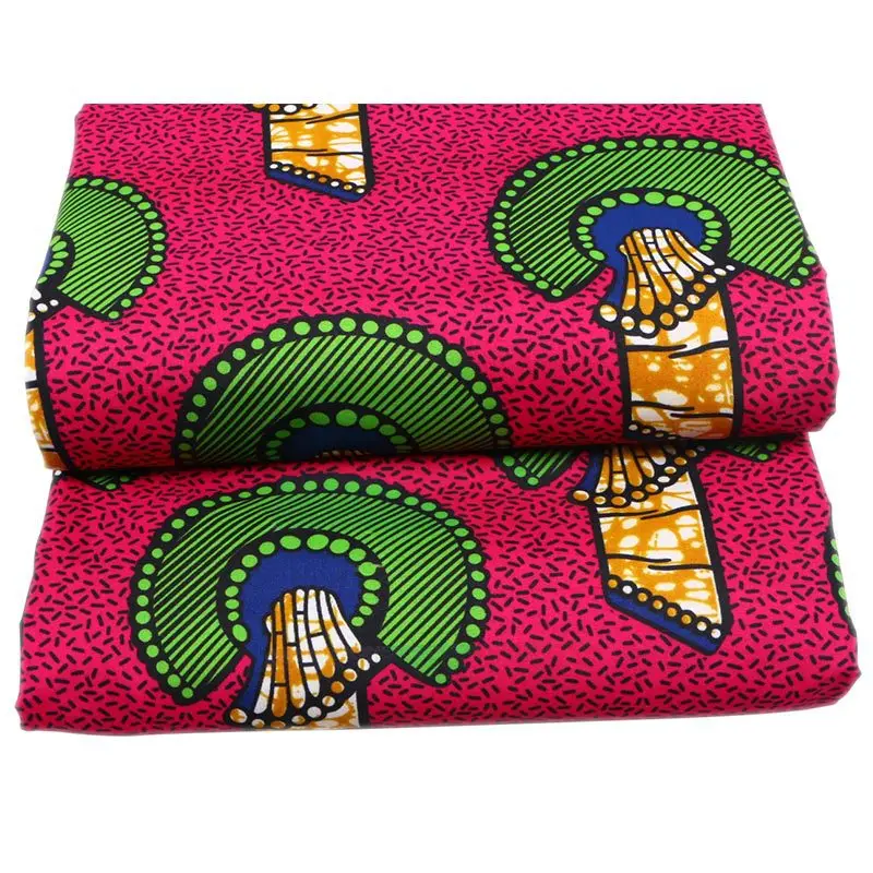 2019 African red national costume poly batik printed cloth 110 grams heavy geometric pattern clothing fabric | Дом и сад