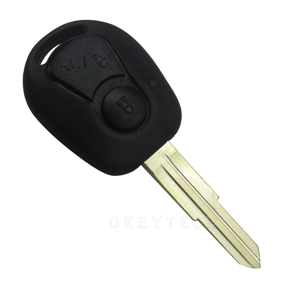 Okeytech 10 шт./лот 2 кнопочный пульт дистанционного ключа корпус брелок Стайлинг Для