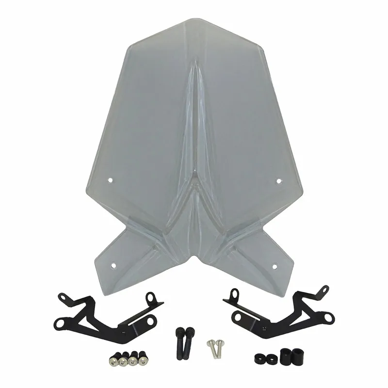 Light Smoke Waase для KTM Duke 125 390 Duke125 Duke390 мотоцикл ветер Экран лобовое стекло Щит Экран с кронштейном - Цвет: Light Smoke