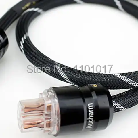 Aucharm AUAPPC2 кабель питания HIFI EXQUIS Красный медный стандарт EU AU US алюминиевая заглушка