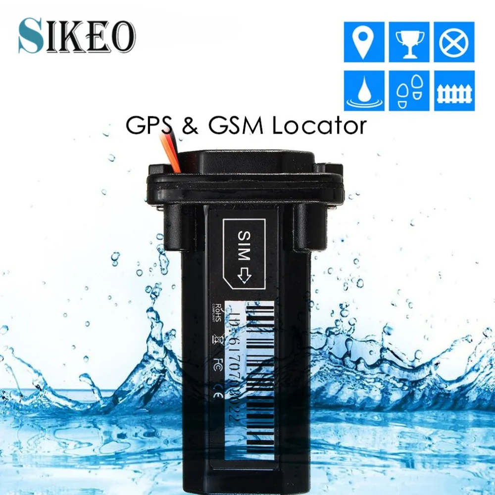 Водонепроницаемый GPS-трекер Sikeo GSM встроенная батарея для автомобиля мотоцикла