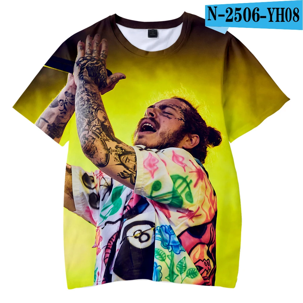 Post Malone/Модная Детская футболка с 3D принтом; Уличная Повседневная футболка с короткими рукавами для мальчиков; коллекция года; Повседневная летняя футболка для детей - Цвет: N2506