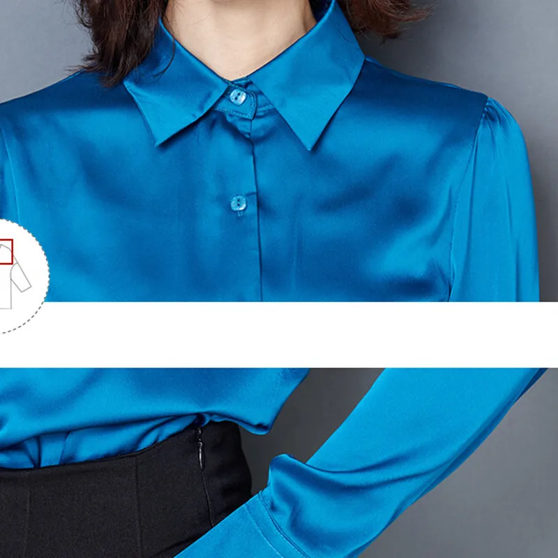 Базовая Корейская женская блузка с длинным рукавом Новинка осени 2018|blusas femininas|blouse