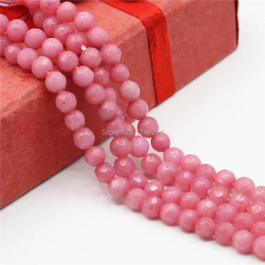 4 мм аксессуары Розовый Халцедон Круглые Кристальные поделки свободные бусины DIY