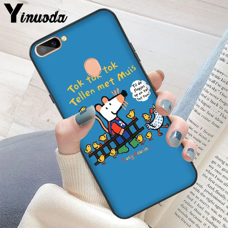 Yinuoda Maisy Mose Story Comic TPU Мягкий силиконовый черный чехол для телефона OPPO R9 R9S Plus R11 R15 R17