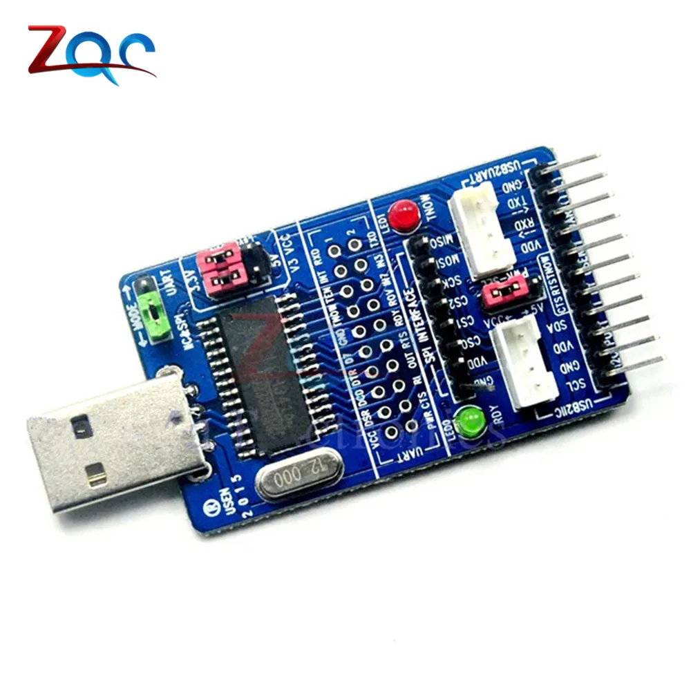 Все в 1 CH341A USB SPI I2C IIC UART TTL ISP последовательный адаптер модуль EPP/MEM конвертер для