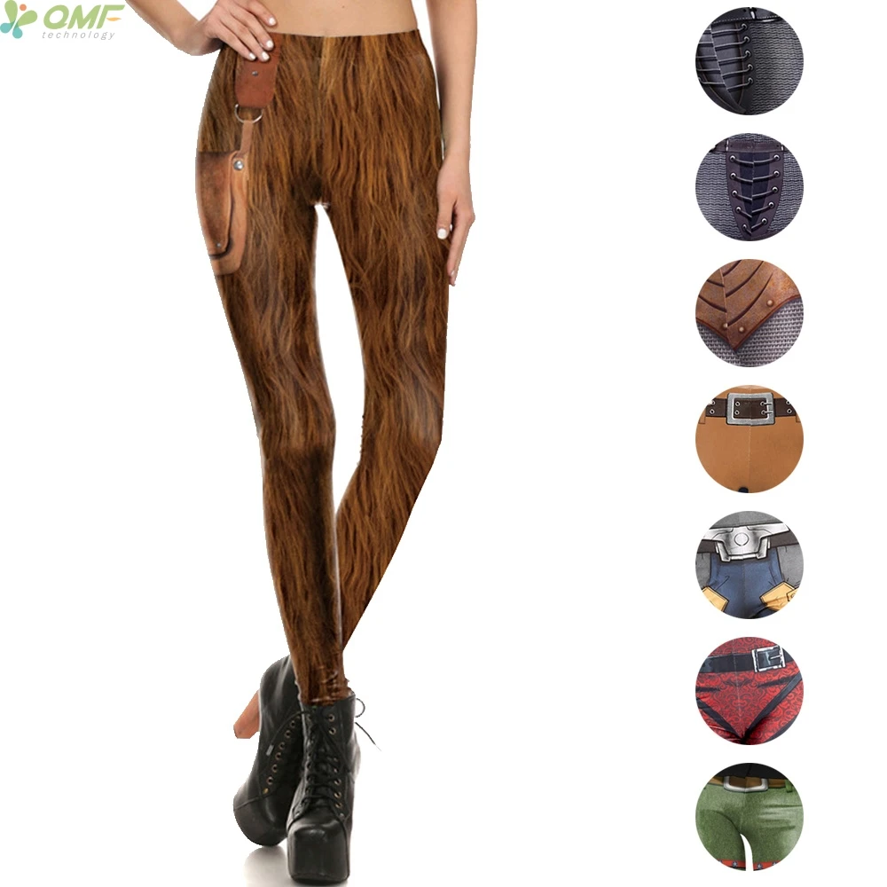 Золотой Охотник печати Косплей карандаш брюки Винтаж Высокая талия стимпанк