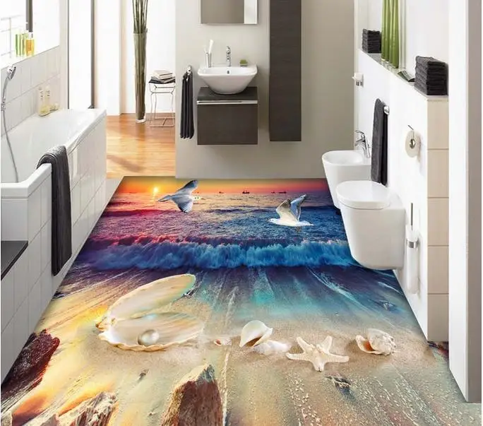 Современные обои виниловые напольные плитки ракушки жемчужные раковины