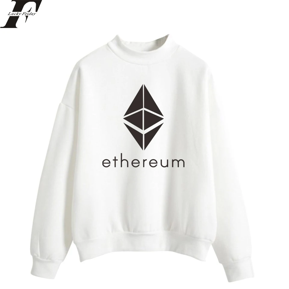 Толстовка с принтом логотипа эфириума пуловер логотипом биткоина толстовка ETH