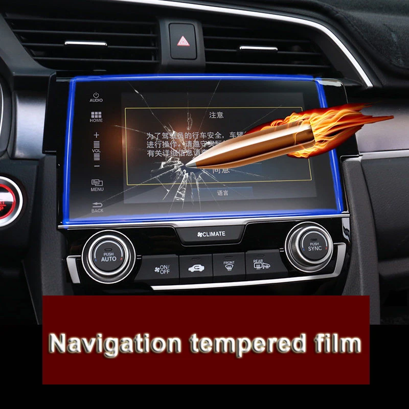 

Автомобильный GPS навигатор Экран закаленная сталь защитная пленка для Honda Civic 10 2016 2017 2018 контроль ЖК-экрана Автомобильная наклейка
