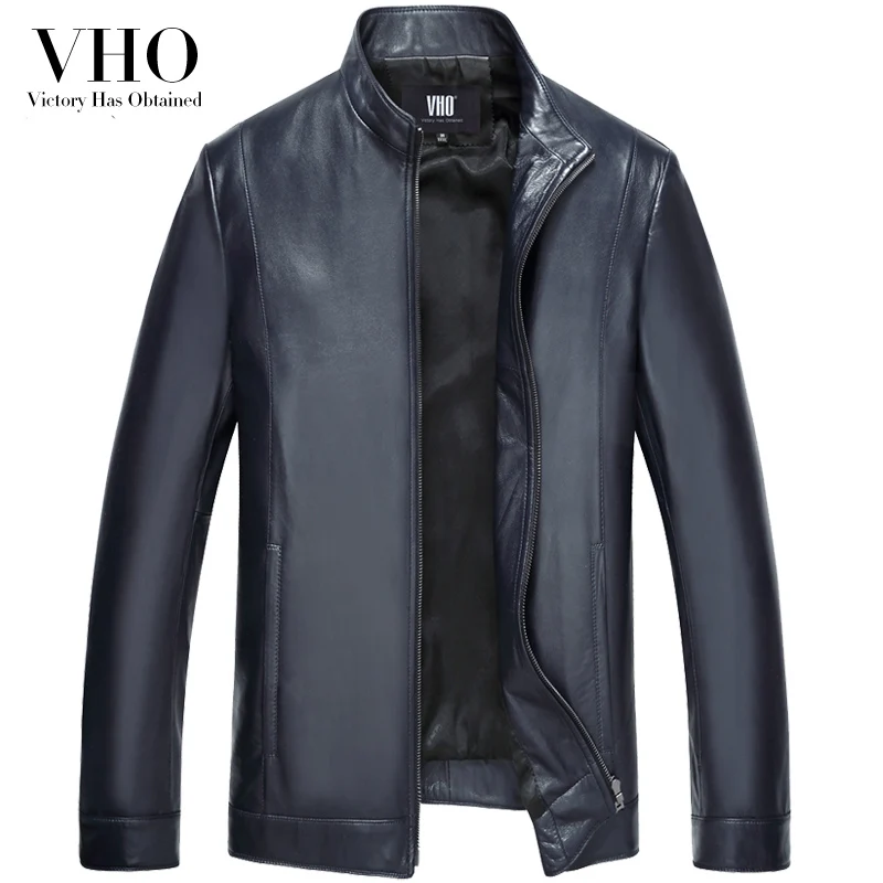 VHO мотоциклетная куртка из натуральной кожи Брендовые мужские Короткие Куртки