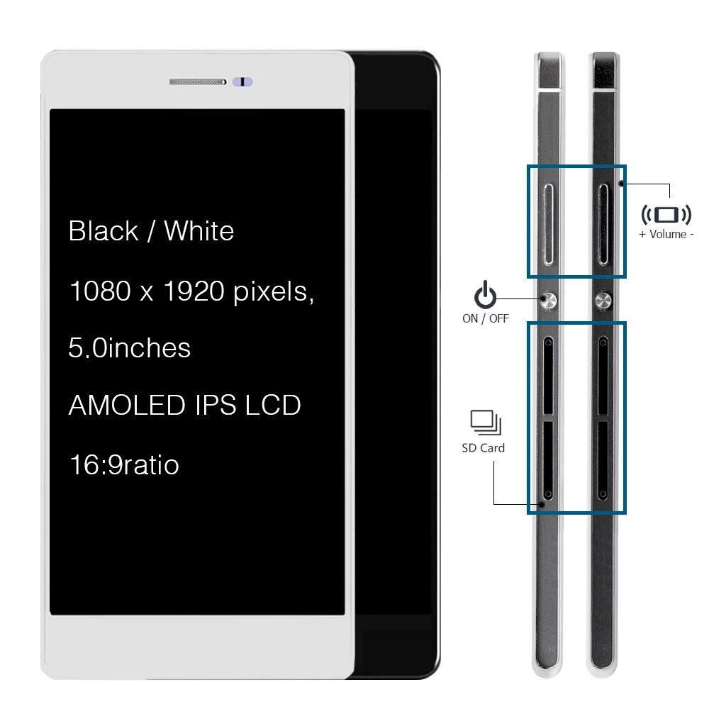 Sinbeda 5 0 &quotЖК дисплей для Huawei Ascend P7 ЖК кодирующий преобразователь сенсорного