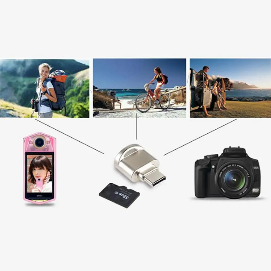 EC2 HIPERDEAL модный мини Type C Micro SD TF кардридер OTG адаптер USB 3 1 портативный Mar27 Прямая