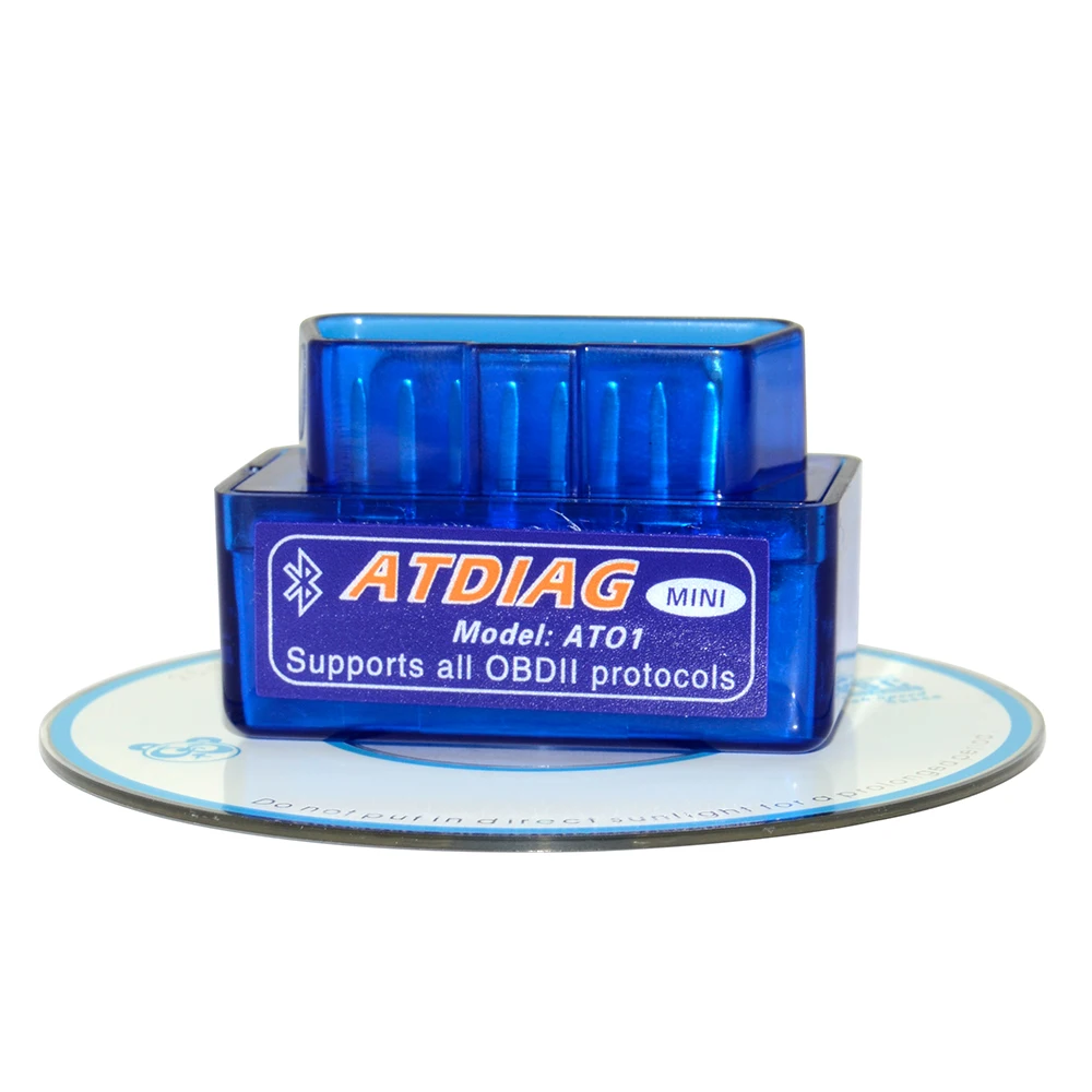 Автомобильный сканер кодов ATDIAG ELM327 ELM 327 v2.1 Bluetooth Супер Мини OBD2/OBDII поддержка всех