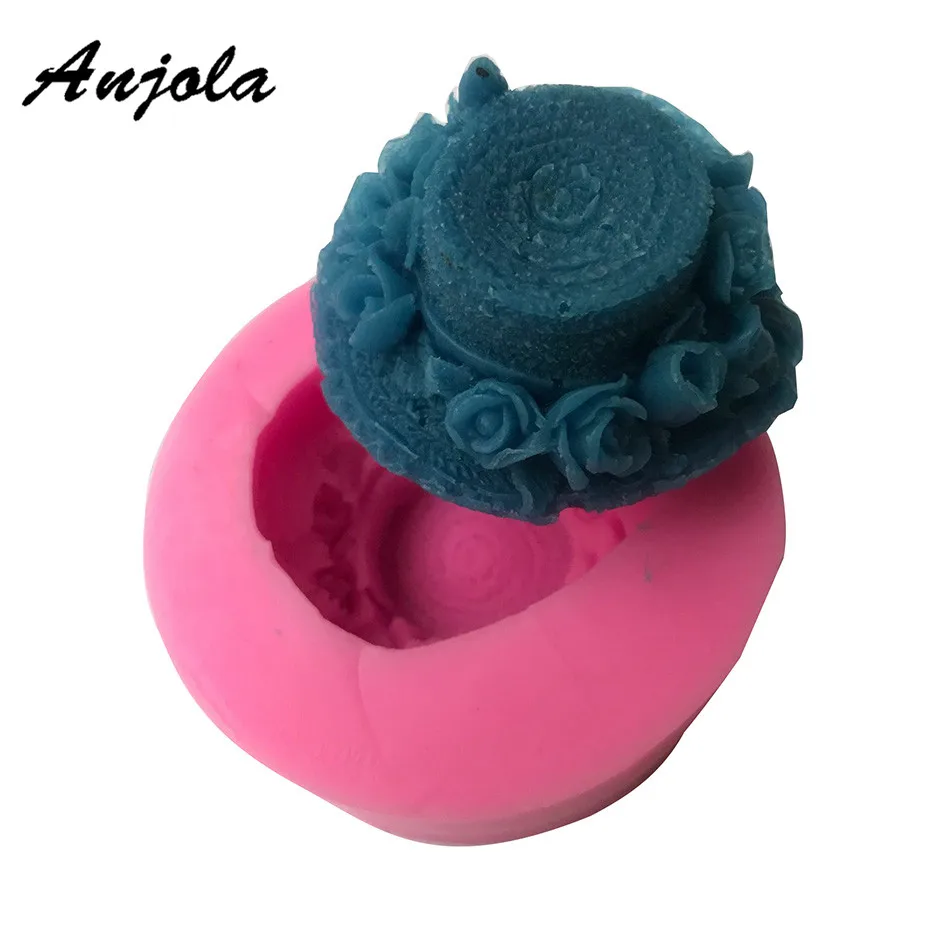 Anjola Diy силиконовые формы круглый соломенная шляпа украшения торта ручной
