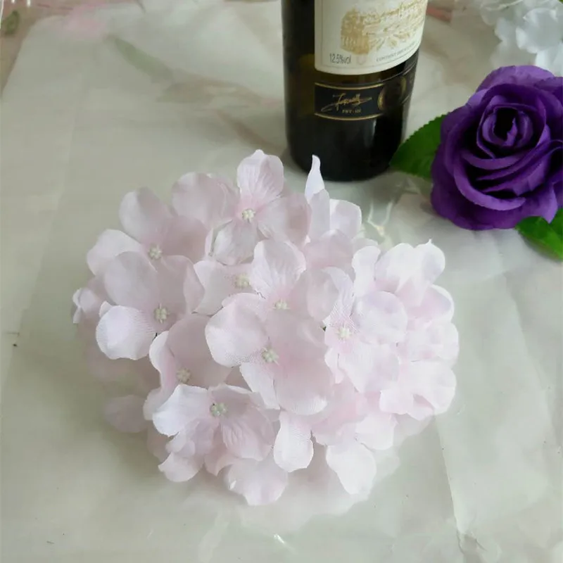 

100pcs/lot Colorful Decorative Flower Head Artificial Silk Hydrangea DIY Home Party Wedding Arch Background Wall Decoration