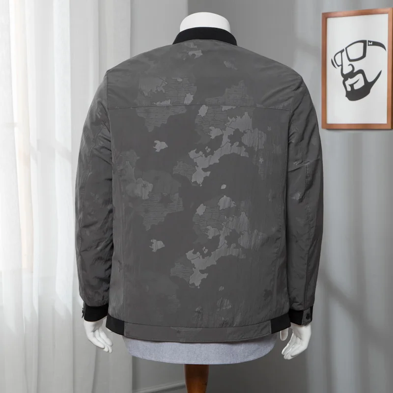 Размера плюс 8XL 7XL 6XL Мужская новинка осень зима 2018 повседневная куртка сплошная