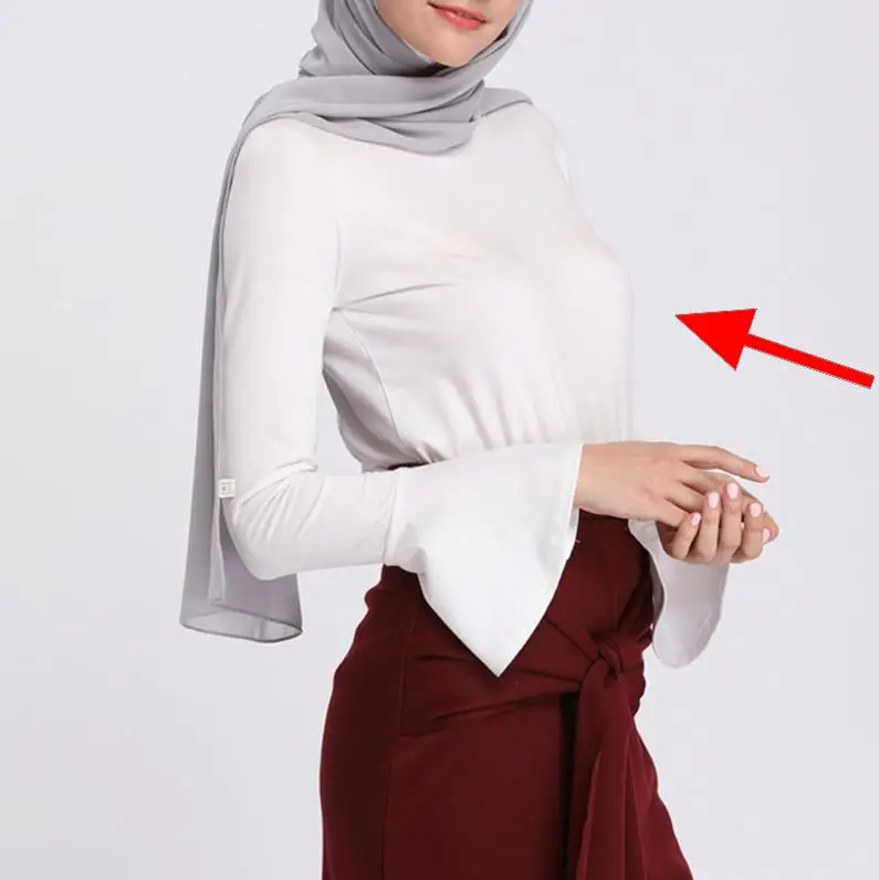 Vestidos abaya Дубай Ислам Арабский длинный мусульманский хиджаб юбка на подтяжках платье на подтяжках Абая для женщин турецкая исламская одежда - Цвет: White Tops