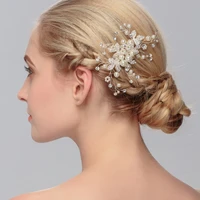 2018 newest simple leaves women hair combs austrian crystal wedding hair accessories bridal hair clips headpieces jewelry