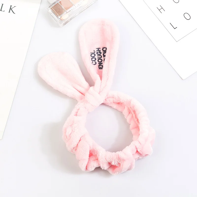 2019 новые буквы OMG коралловый флис Мягкий Кролик ободки мыть лицо ободок Девушки