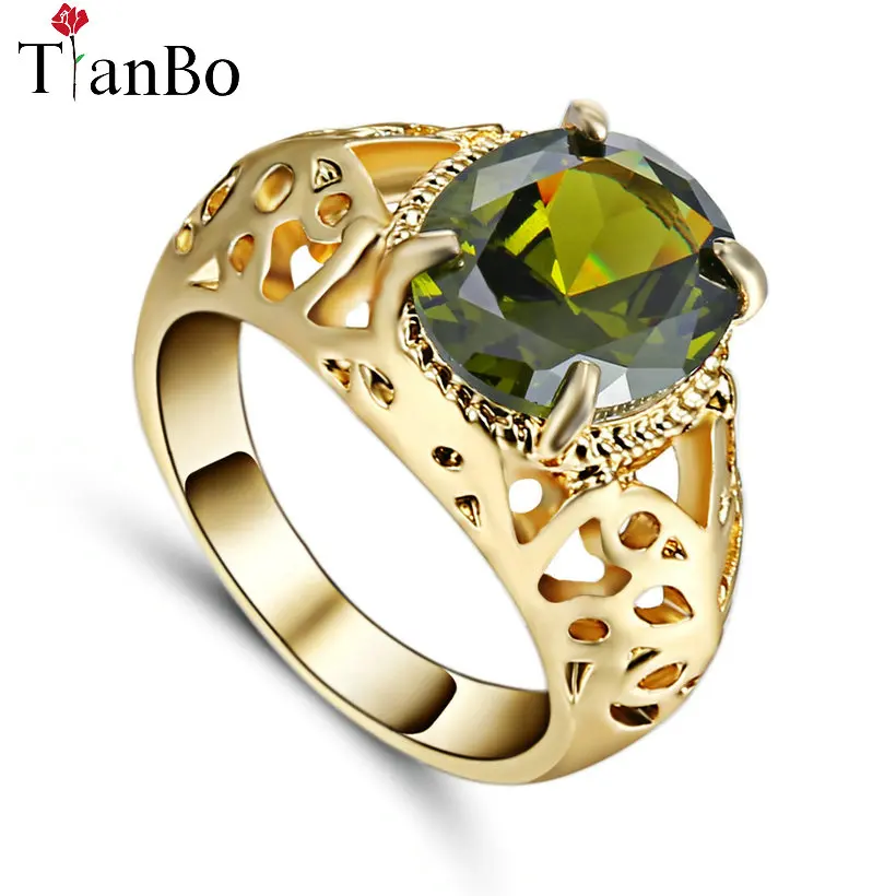 Женское кольцо с фиолетовым/оливковым цирконом Размер 8|fashion rings for women|rings womenrings women