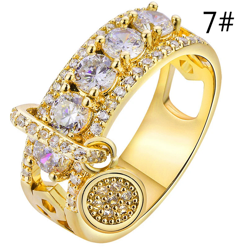

SHUANGR New Arrival Vintage Rose Gold Color Wedding Rings For Women Fashion Jewelry Luxury White Zircon Engagement Ring